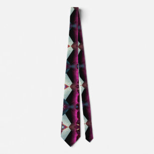 Vet Hot Pink Magenta Abstract geometrisch patroon Stropdas