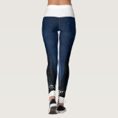 Vet in blauw leggings (Achterkant)