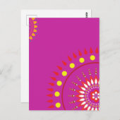 vet india roze decor briefkaart (Voorkant / Achterkant)