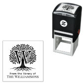 Vet Initiaal over Tree of Life Bibliotheeknaam #2B Zelfinktende Stempel (In situ)