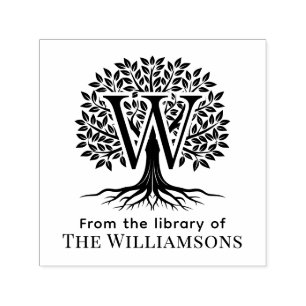 Vet initiële boven boom des levens bibliotheeknaam  zelfinktende stempel