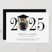 Vet Jaar Foto Modern Afstuderen Aankondiging (Voorkant / Achterkant)