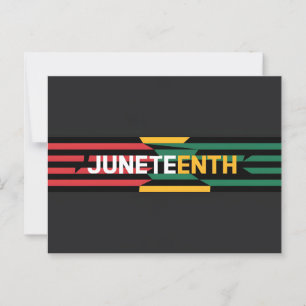 Vet Juneteenth Graphic Rood, Geel & Groen Strip Briefkaart
