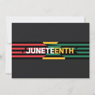 Vet Juneteenth Graphic Rood, Geel & Groen Strip Save The Date