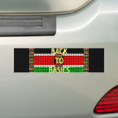 Vet Keniaans Motief: Een Back-to-Basics-Esthetiek Bumpersticker (Op auto)
