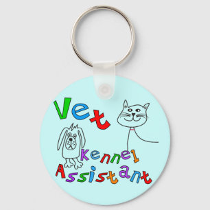 Vet Kennel Assistant T-Shirts en Gifts Sleutelhanger