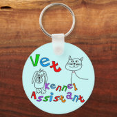 Vet Kennel Assistant T-Shirts en Gifts Sleutelhanger (Voorkant)