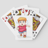 Vet Kind met afspeelkaarten Pokerkaarten (Achterkant)