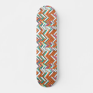 Vet Kleur Visgraat Chevron patroon Skateboard
