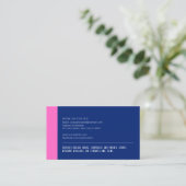 Vet kleurenblok - roze en blauw, geen logo visitekaartje (Staand voorkant)