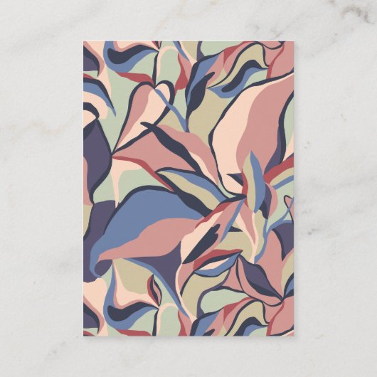 Vet Kleurrijk Abstract Bloemen QR Code Bruiloft RS Informatiekaartje (Achterkant)