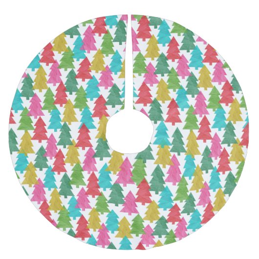 Vet Kleurrijk Papier Kerstbomen Kerstboom Rok (Voorkant)