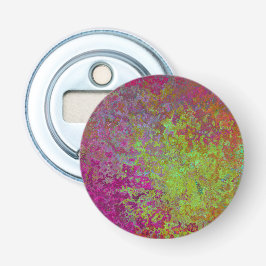 Vet, kleurrijk, platter verf, Abstract Button Flesopener