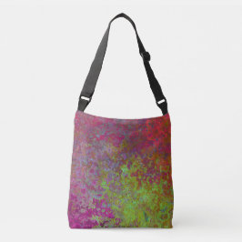 Vet, kleurrijk, platter verf, Abstract Crossbody Tas