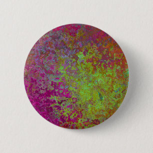 Vet, kleurrijk, platter verf, Abstract Ronde Button 5,7 Cm
