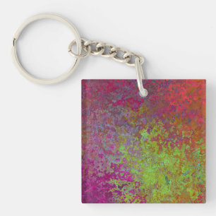 Vet, kleurrijk, platter verf, Abstract Sleutelhanger
