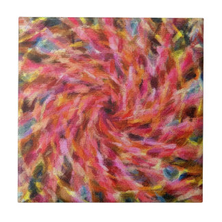 Vet Kleurrijke Abstract Design Tegel Tegeltje