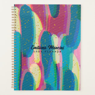 Vet kleurrijke Abstracte kunstkanton Planner