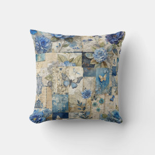 Vet Kleurrijke Boho Bloemen Patchwork Patchwork Pa Kussen