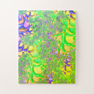 Vet Kleurrijke Psychedelic Funky Acid Trip Fractal Legpuzzel