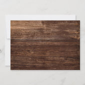 Vet land Zonnebloem | Horizontaal hout Save The Date (Achterkant)