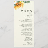 Vet land Zonnebloem Licht Geel Binnenkruid Menu (Voorkant)