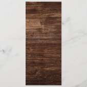 Vet land Zonnebloem | Menu Hout Weddenschap (Achterkant)