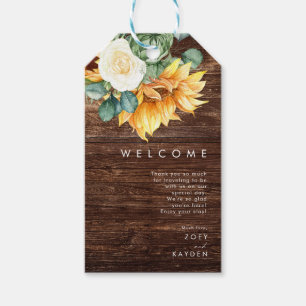 Vet land Zonnebloem Onthaal over het houtwuwgoed Cadeaulabel