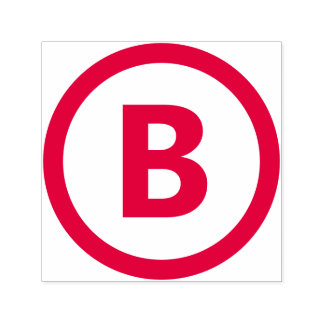 Vet  Letter met Cirkel Lijst Border Zelfinktende Stempel