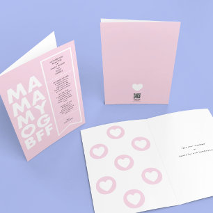 Vet Leuk Bewerkbaar Ticket Tekst Roze Moederdag Kaart