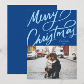 Vet Leuk Handschrift Vrolijk Kerstfeest Feestdagenkaart (Voorkant / Achterkant)