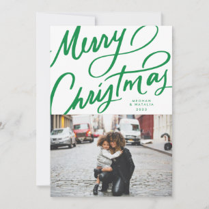 Vet Leuk Handschrift Vrolijk Kerstfeest Feestdagenkaart