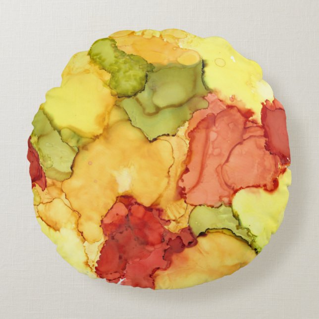 Vet, levendig en kleurrijk 13x21-inch lumbar Pillo Rond Kussen (Voorkant)