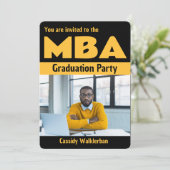 Vet MBA Foto Afstuderen Uitnodiging (Staand voorkant)