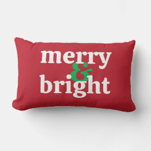 Vet "Merry & Bright" Kerst Lumbaal Kussen
