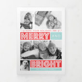 Vet Merry en heldere foto Drieluik Wenskaart (Cover)