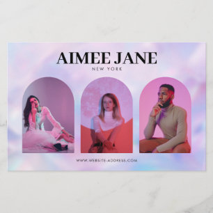 Vet minimalistisch boetiek, Salon foto holografisc Flyer