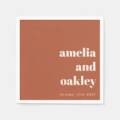 Vet Minimalistisch Roest Herfst Retro Custom Bruil Servet (Voorkant)