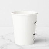 Vet minimalistisch zwart wit retro aangepaste brui papieren bekers (Rechts)