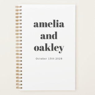 Vet minimalistisch zwart wit retro aangepaste brui planner