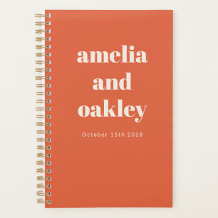Vet Minimalistische Helder Sinaasappel Retro Custo Planner
