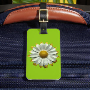 Vet MOD Daisy Flower - Bloemen Lente Zomer Groen Bagagelabel