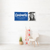Vet modern afstuderen één fotoblauw afstuderen spandoek (Insitu)