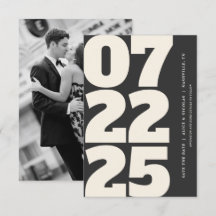 Vet Modern Bewaar de datum met donkere foto