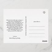 Vet Modern Groen Foto Vrolijk Kerstmis Goud Folie Feestdagen Briefkaart (Achterkant)