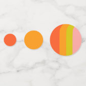 Vet Modern Helder Citrus Bruiloft Confetti (Voorkanten)