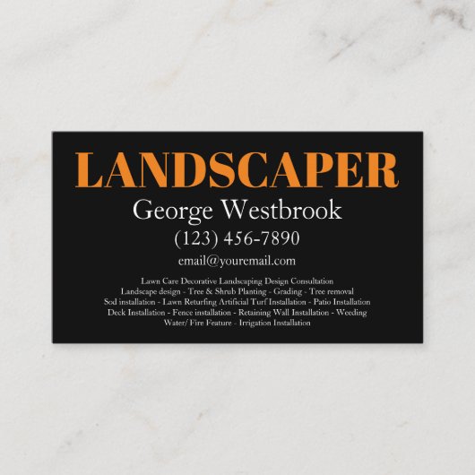 Vet Modern Landscaper Services-Visitekaartjes Visitekaartje (Voorkant)
