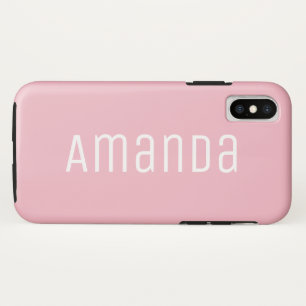Vet modern lettertype roze iPhone x hoesje