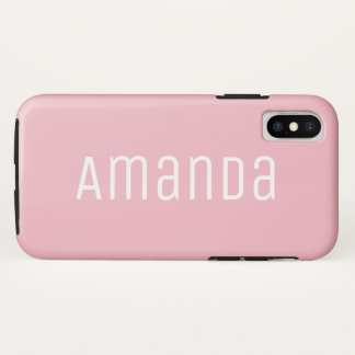 Vet modern lettertype roze iPhone x hoesje