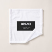 Vet Modern Merk of Bedrijfsnaam | Zwart-wit Bad Handdoek (Wasdoekje)